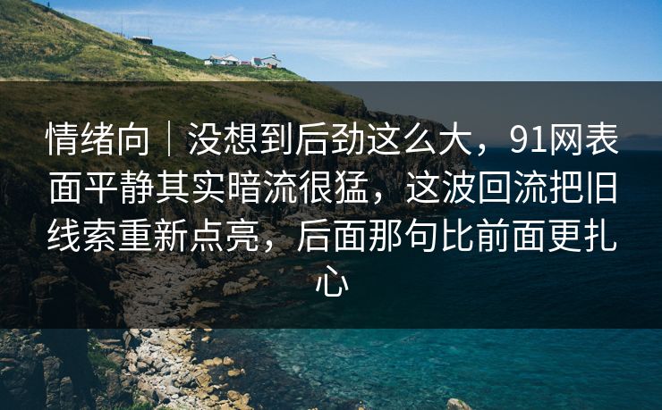 情绪向｜没想到后劲这么大，91网表面平静其实暗流很猛，这波回流把旧线索重新点亮，后面那句比前面更扎心